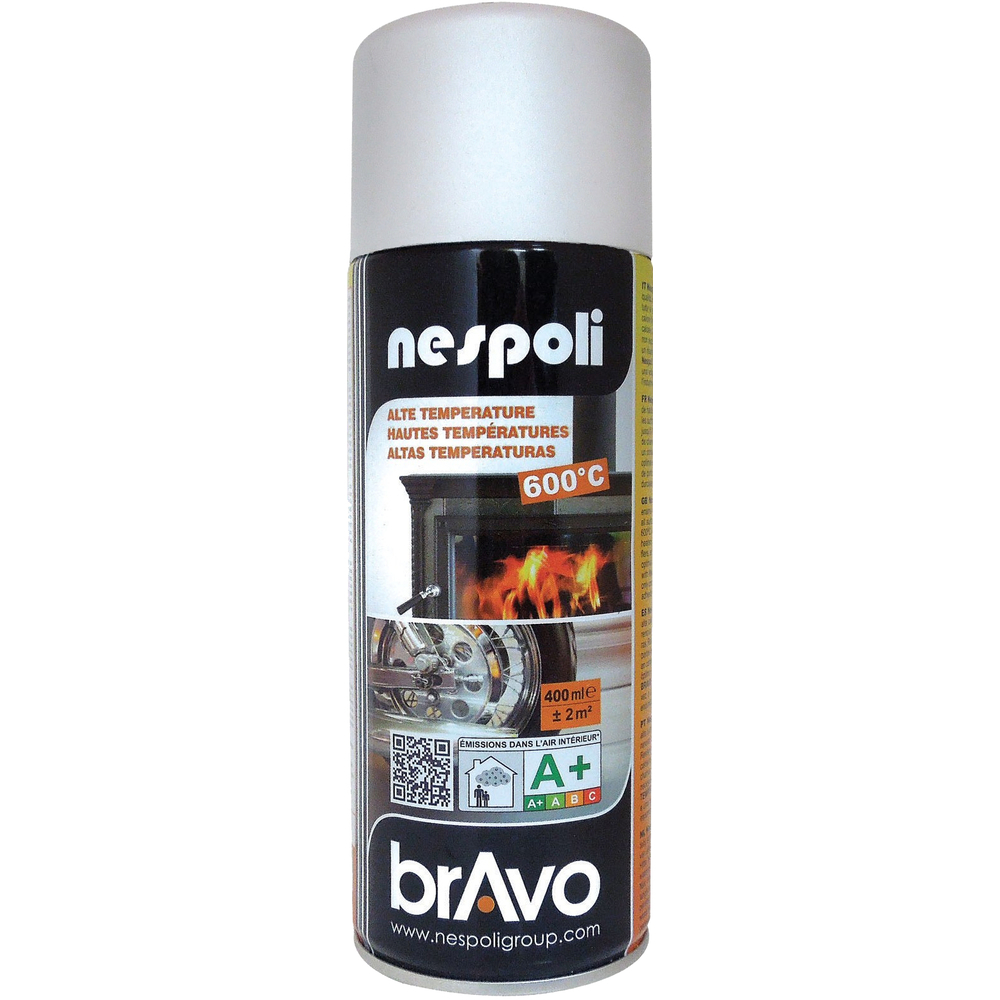 Aérosol de peinture acrylique spéciales hautes températures couleur blanc 400 ml - NESPOLI - 180602