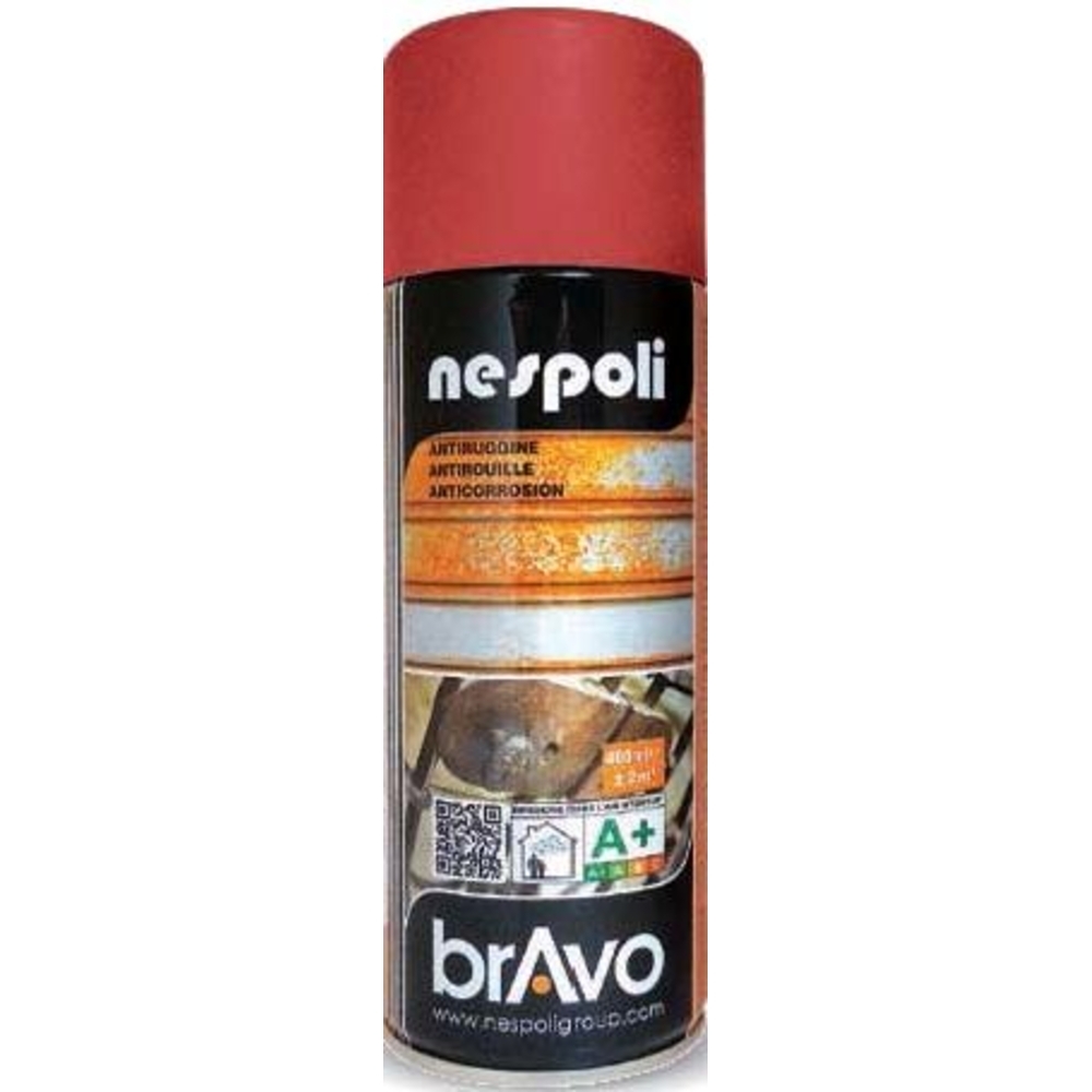 Aérosol de peinture acrylique spéciales antirouille couleur brun 400 ml - NESPOLI - 180606