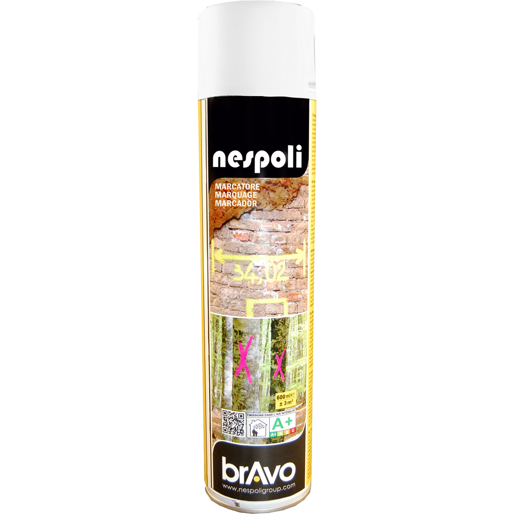 Aérosol de peinture marker blanc 500ml - NESPOLI - 182113