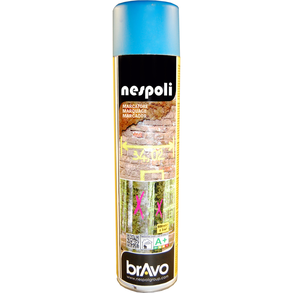 Aérosol de peinture marker bleu fluo 500ml - NESPOLI - 182115