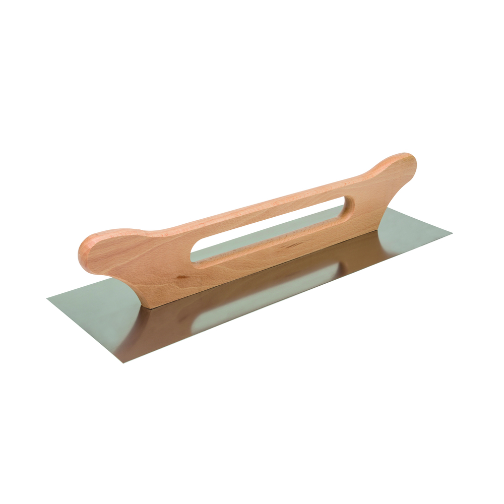 Platoir Suisse Prestige inox 15x48cm manche bois - NESPOLI - 195205