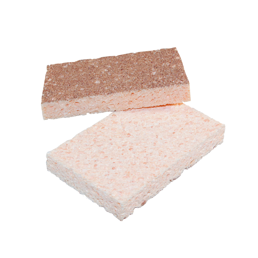 Lot de 2 éponges végétales non rayantes 110x70x15 mm - NESPOLI - 215