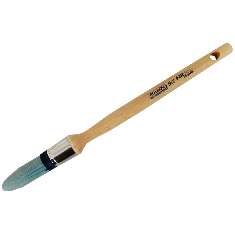 Brosse 5* à réchampir n°4 pour peinture phases aqueuses manche bois - ROULOR - 418425