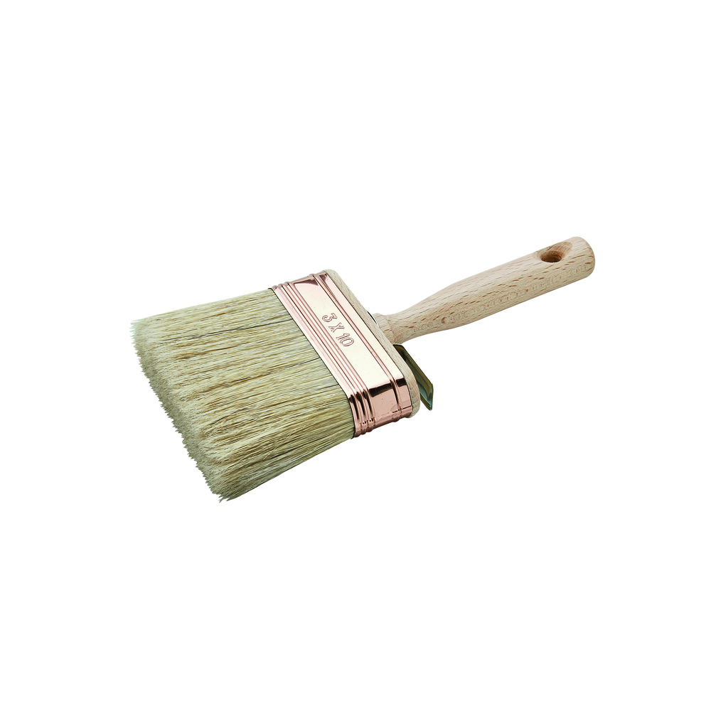Brosse plate à panneaux 70 mm manche bois - ROULOR - 425407