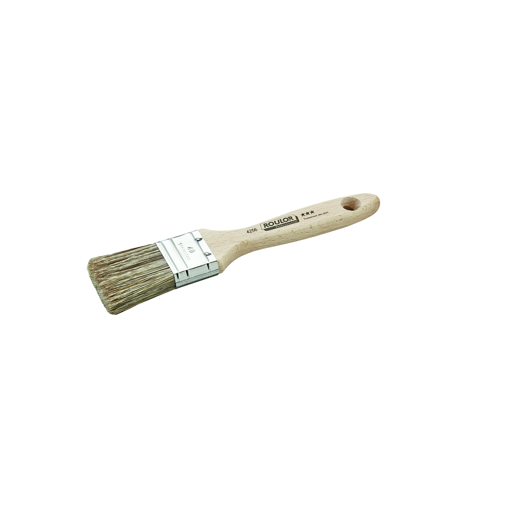 Brosse 3* plate lasure n°40 manche bois - ROULOR - 425640
