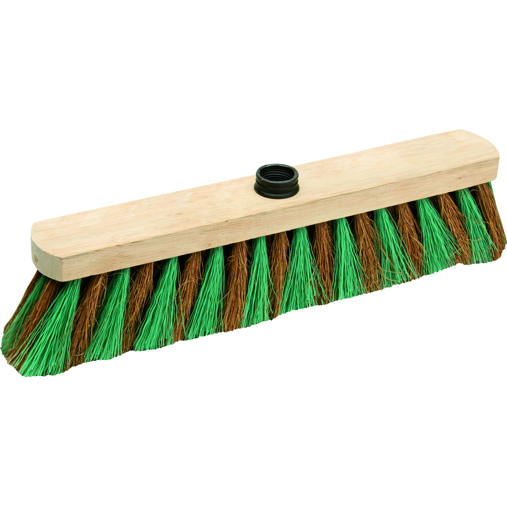 Balai coco zébré 37 cm semelle bois FSC - NESPOLI - 46152