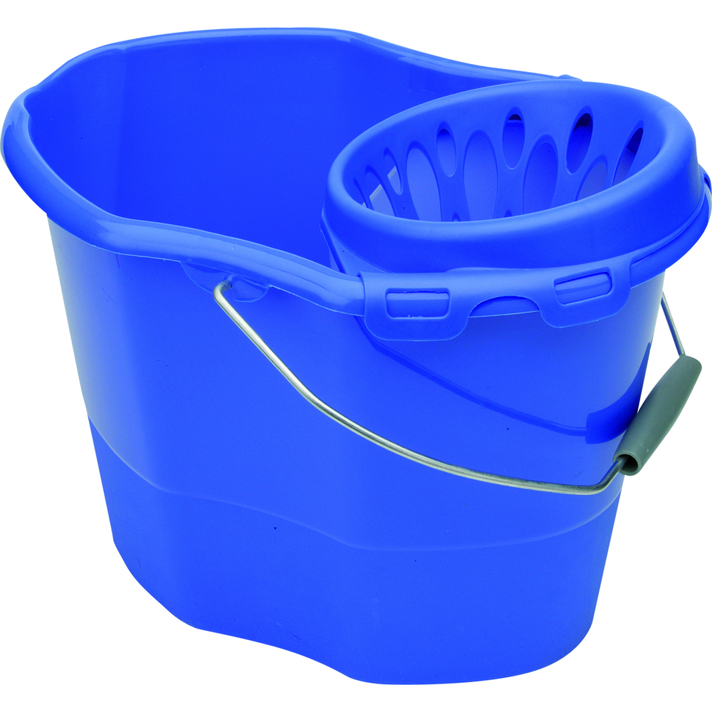 Seau 3 en 1 bac récupérateur d'eau sale et essoreuse 12 litres - NESPOLI - 491060