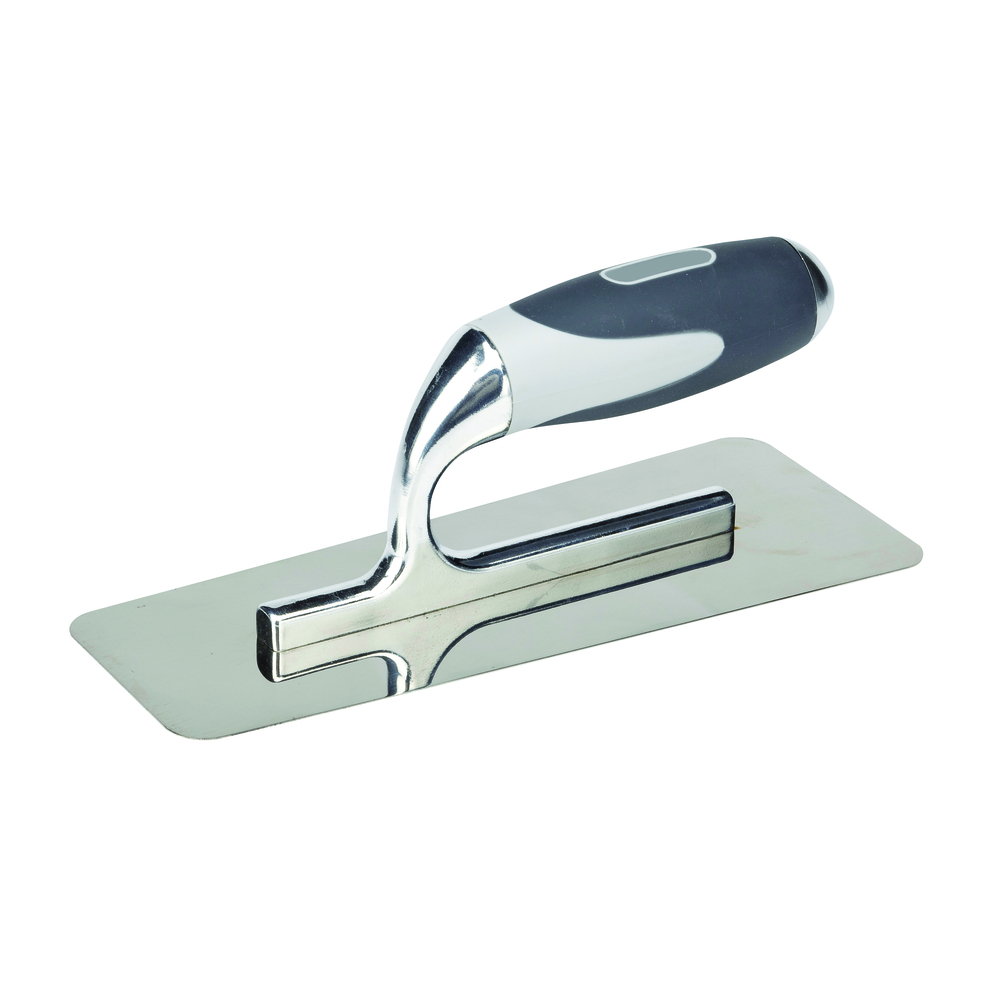 Platoir décor trapèze 8x20 cm inox manche bi-matière - TECHNO - T110601