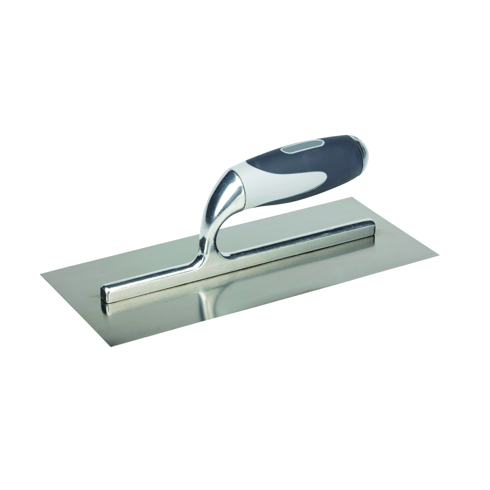 Platoir incurvé à lisser inox 12x28 cm manche bi-matière - TECHNO - T910720