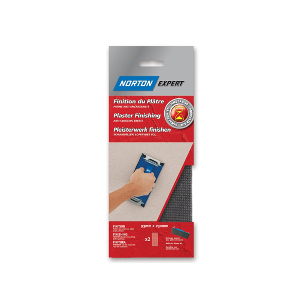 2 PATINS NORTON PLATRE 93*230 POUR PONCAGE A MAIN GRAIN 220 - 63542539598