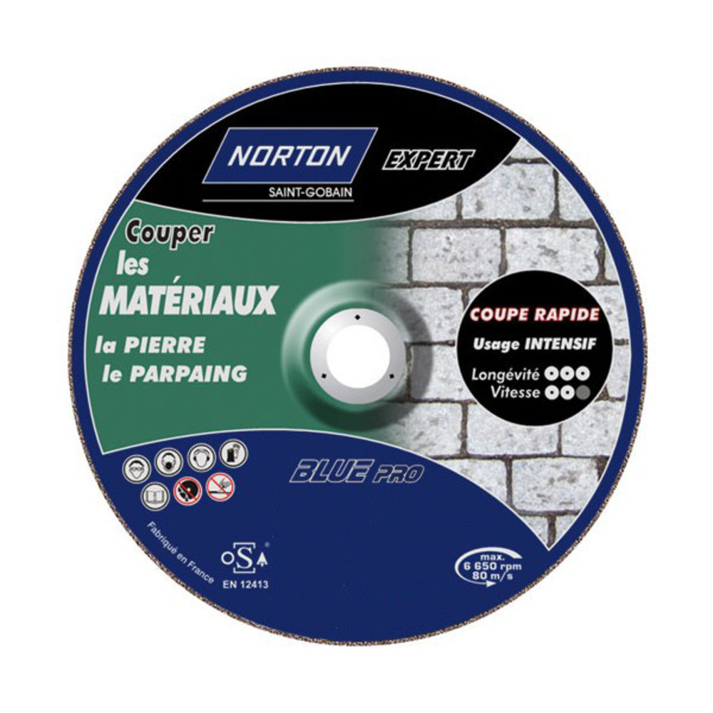 Disque de tronconnage Norton Expert Ø 125 Epaisseur 3.2 pour meuleuse d'angle pour matériaux -66252828496