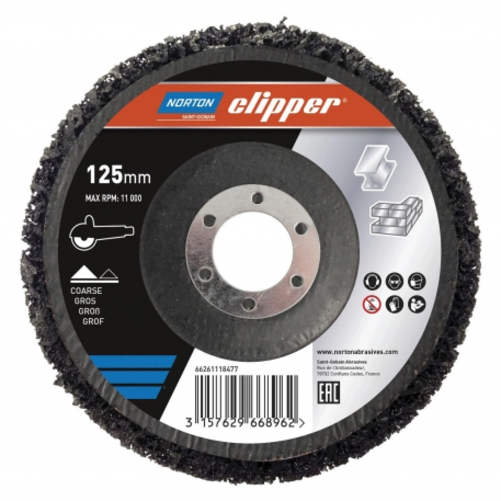 DISQUE ABRASIF NORTON DECAP EXPRESS METAL ET ROUILLE PONCAGE MACHINE POUR MEULEUSE Ø 125 MM - 66261118477