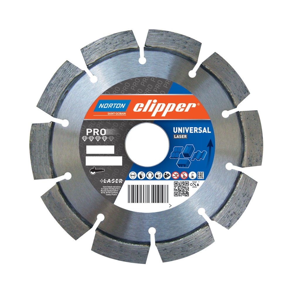 DISQUE DIAMANT NORTON PRO UNI LASER H12 Ø 115MM ALÉSAGE 22.23 MM- 70184607493