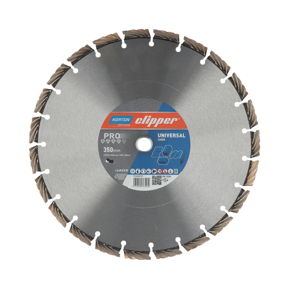 Disques diamant Clipper-PRO UNIVERSAL LASER-350-12x3.2 NORTON - 70184607691
