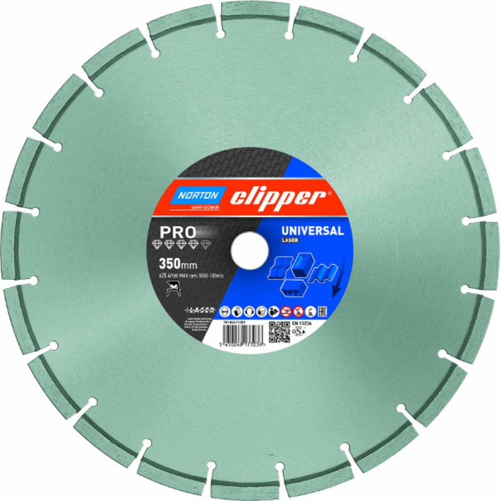 Disques diamant Clipper-PRO UNIVERSAL LASER-150-12x2.2 NORTON - 70184607693