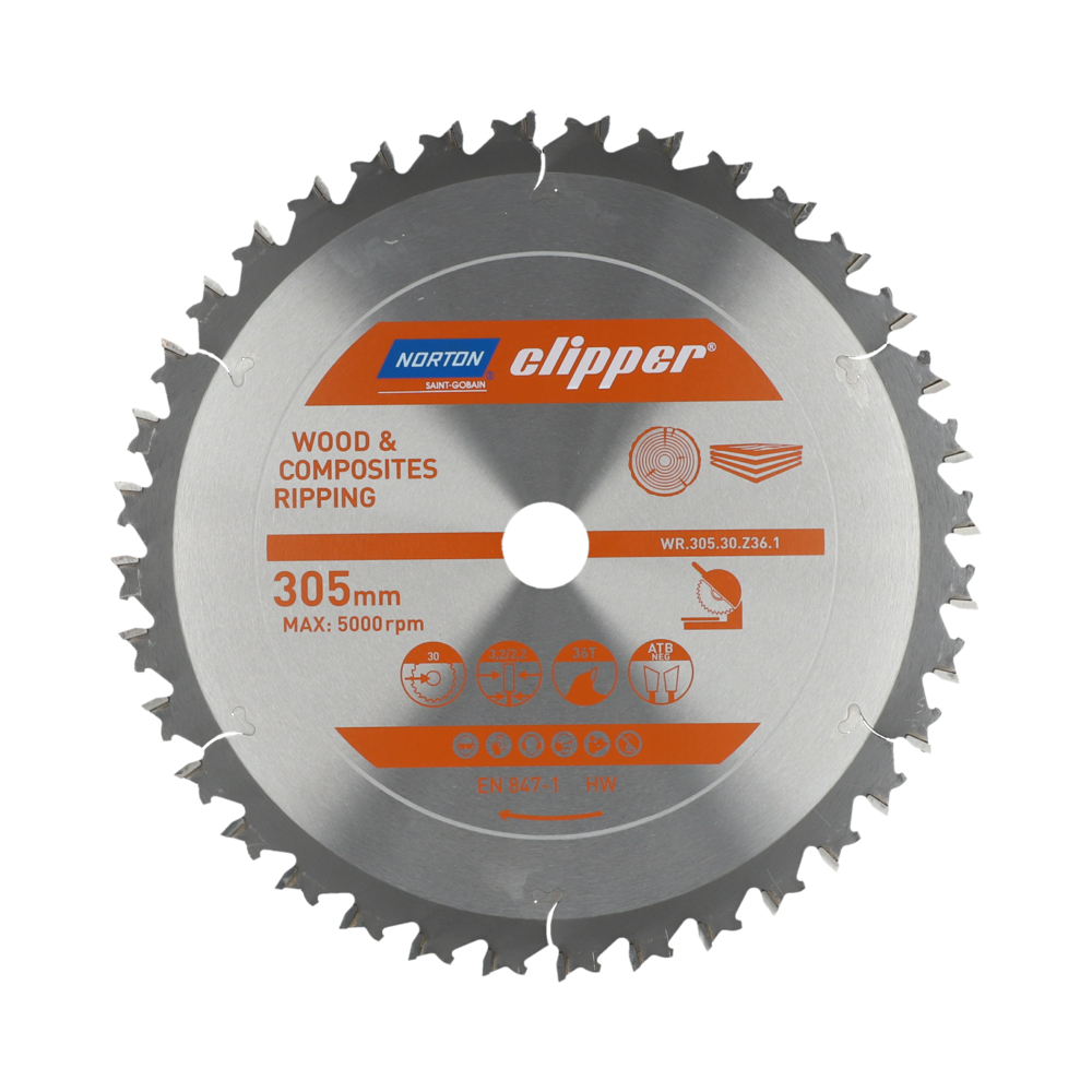 Lame carbure débit 305x3.2/2.2x30 z36 NORTON CLIPPER - 70184608072