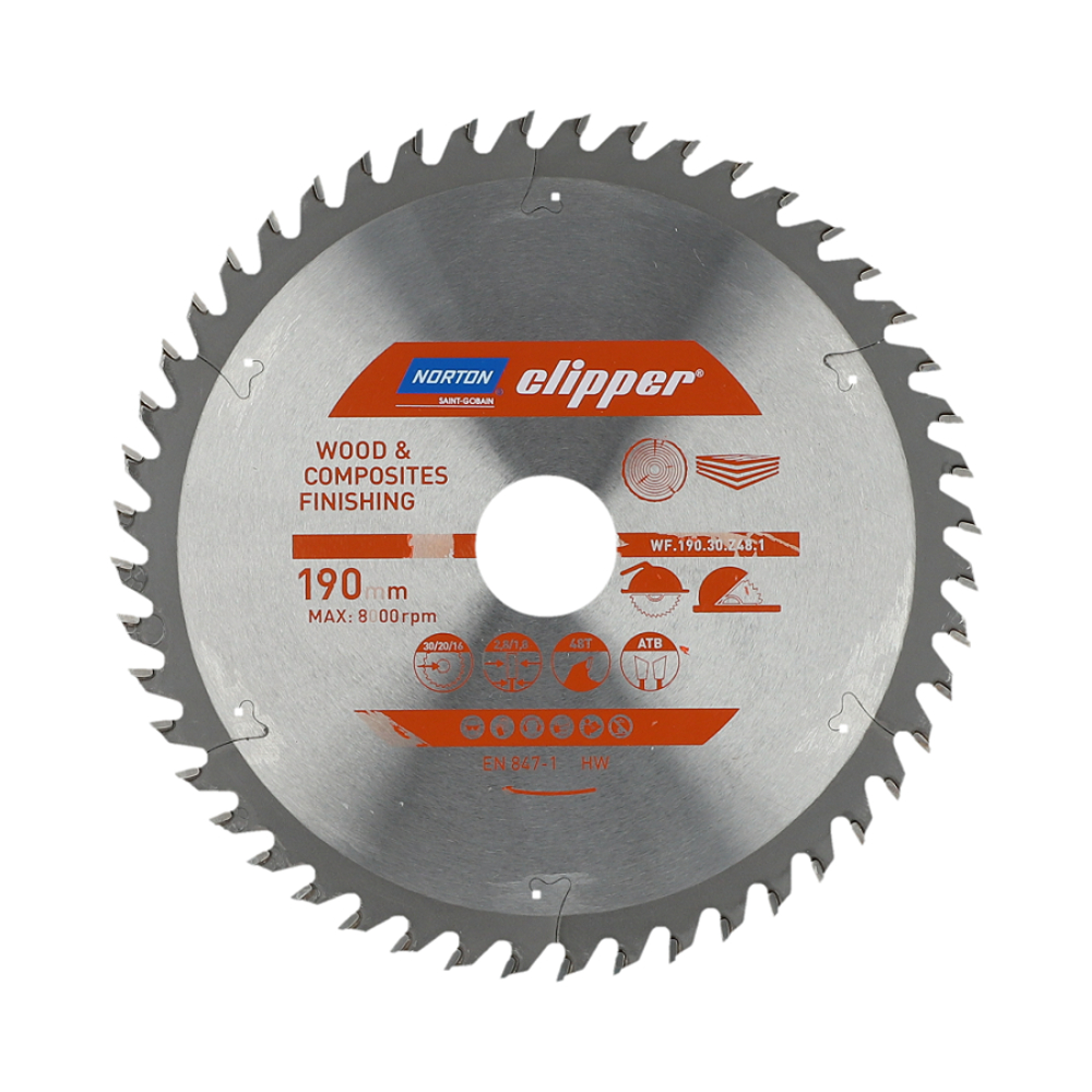 Lame carbure finition 190x2.8/1.8x30 z48 NORTON CLIPPER - 70184608095