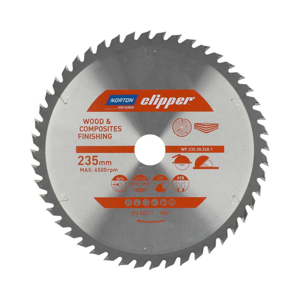 Lame carbure finition 235x2.8/1.8x30 z48 NORTON CLIPPER - 70184608105