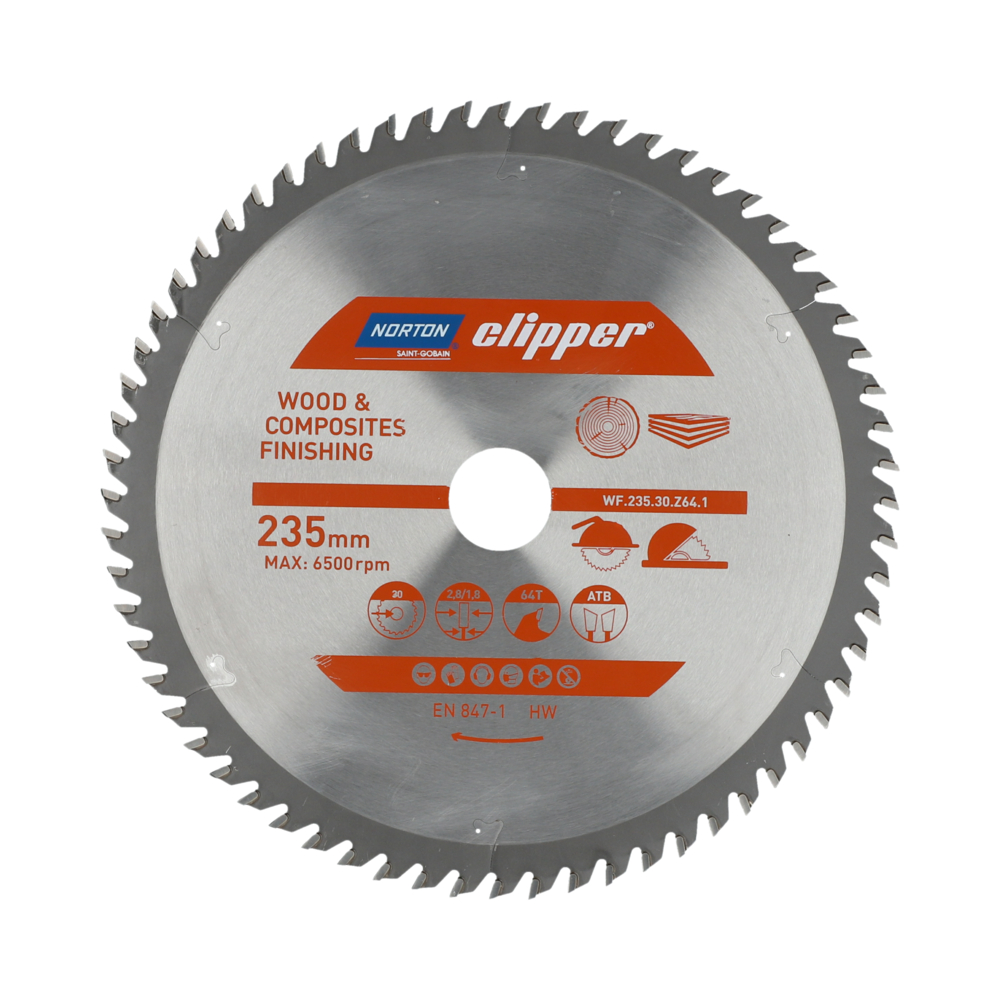 Lame carbure finition 235x2.8/1.8x30 z64 NORTON CLIPPER - 70184608106