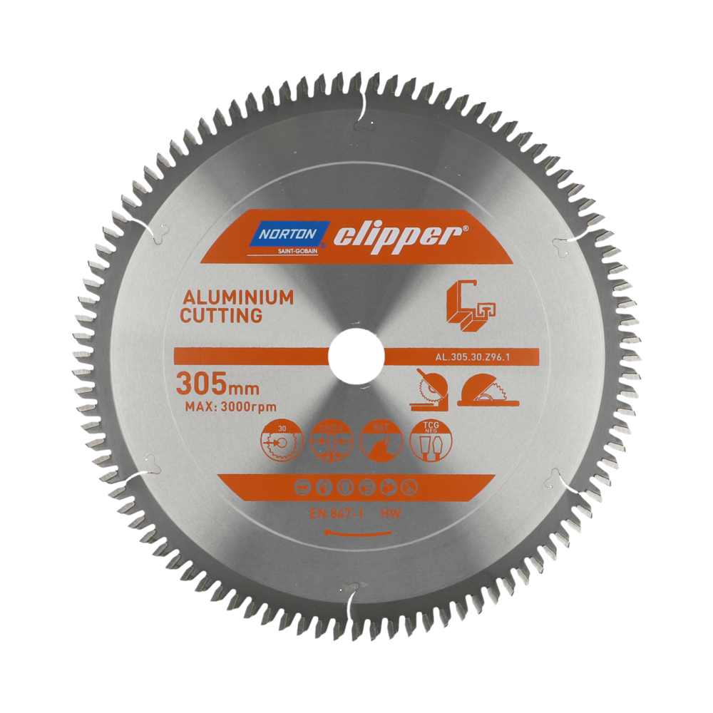 Lame carbure aluminium 305x3.0/2.2x30 z96 NORTON CLIPPER - 70184608140