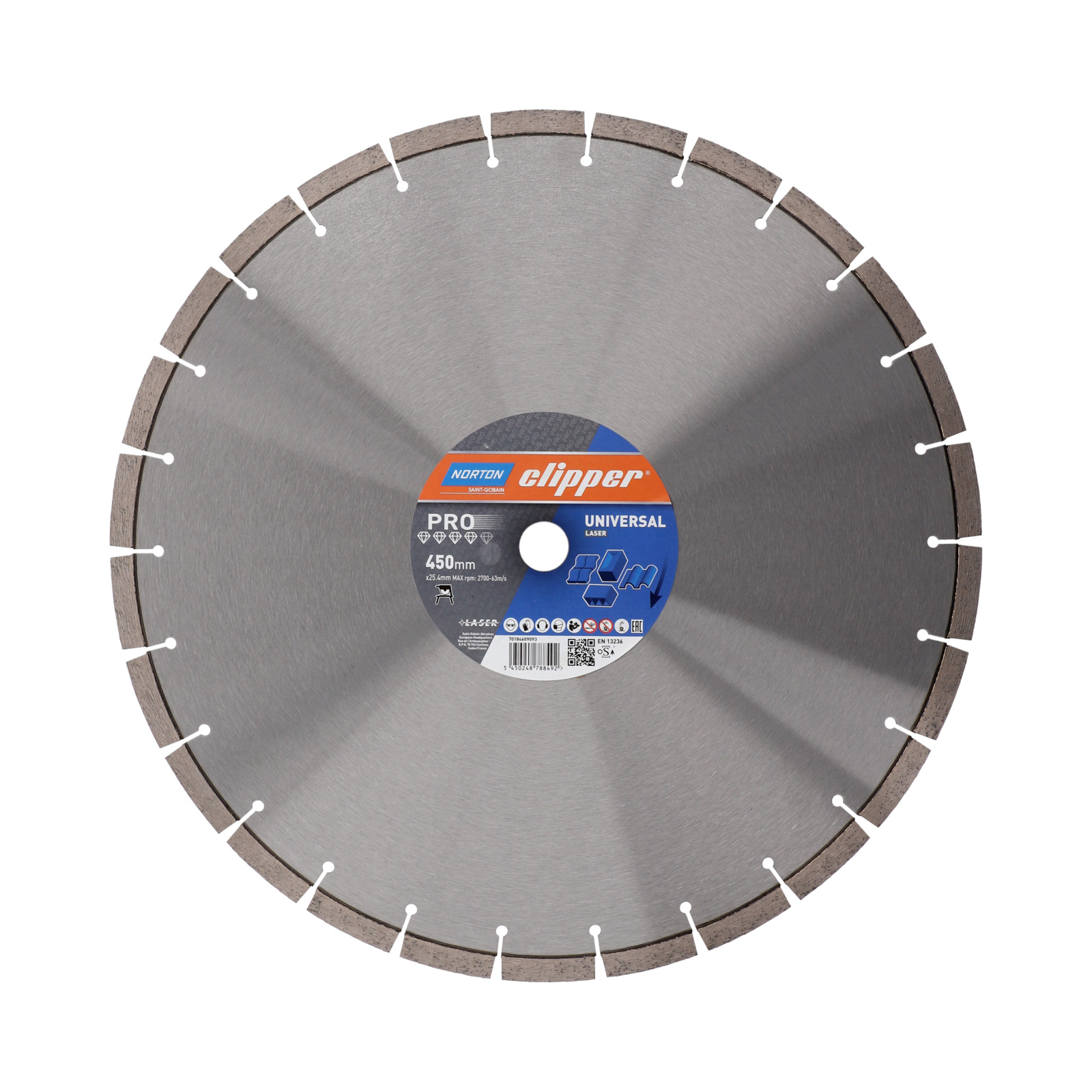 Disque diamant 450x25,4 mm PRO UNIVERSAL LASER NORTON - 70184609093