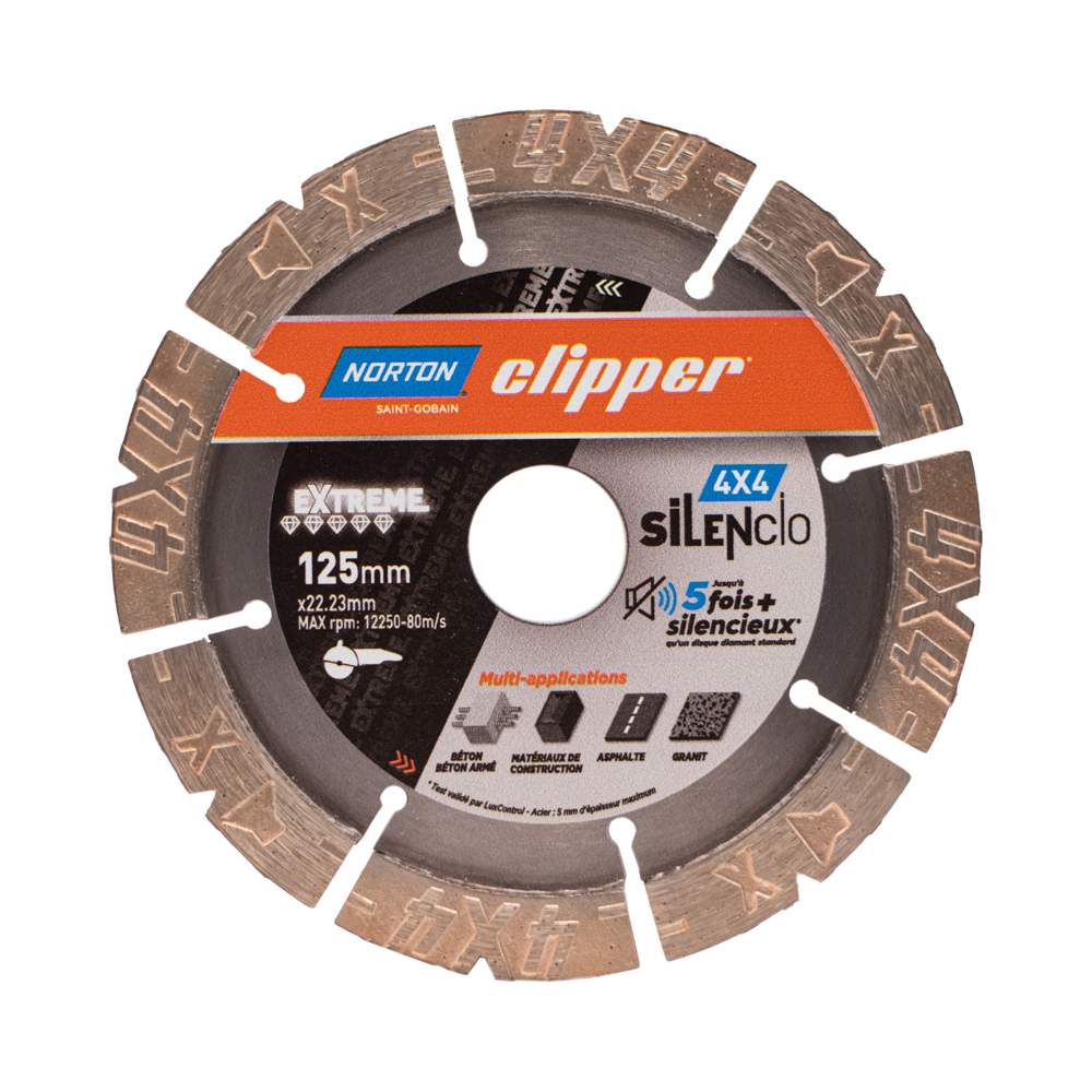 Disque diamant Norton EXTREME 4X4 SILENCIO 125x22,23 - 70184609638