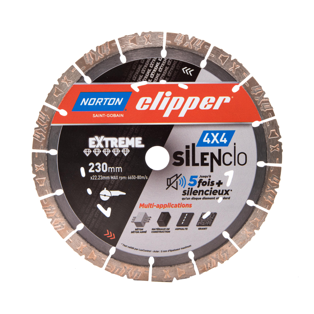 Disque diamant NORTON EXTREME 4X4 SILENCIO 230x22,23 - 70184609639