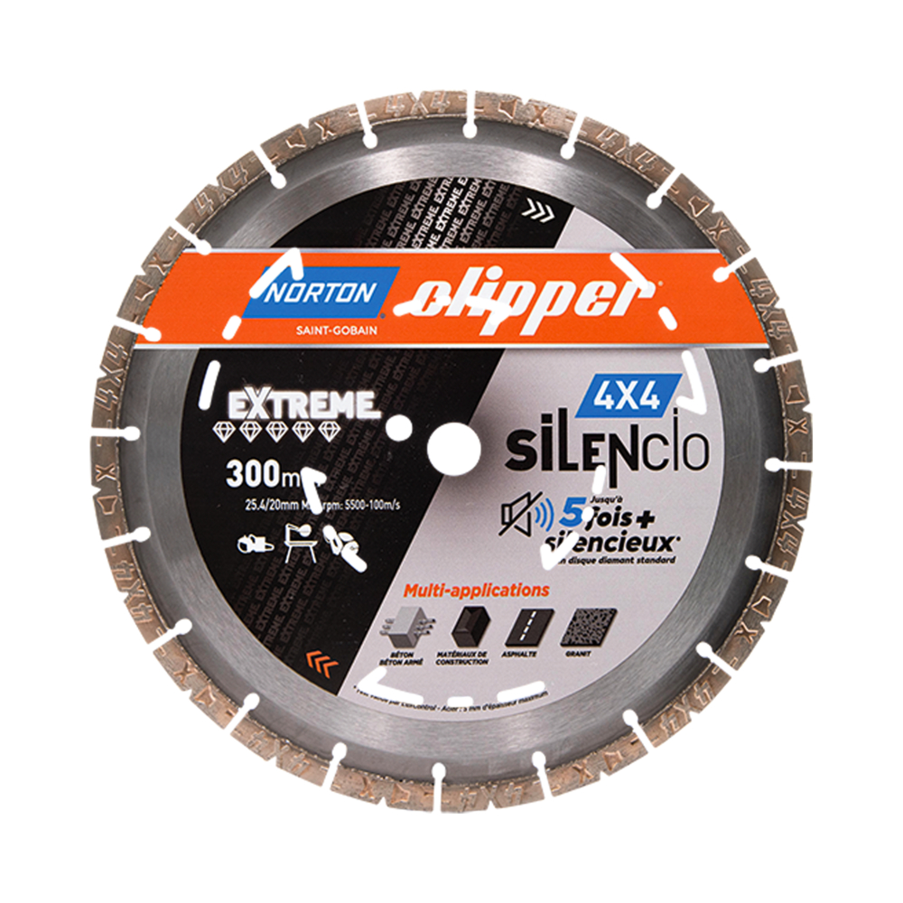 Disque diamant Norton EXTREME 4X4 SILENCIO 300x25.4/20 - 70184609642