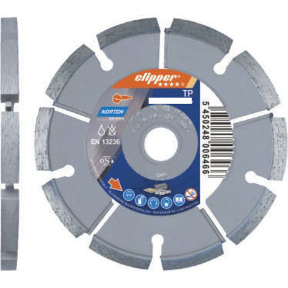 Disque diamant NORTON TP Dejointoyage Diam. 125 mm Alésage 22.23 mm - 70184610713