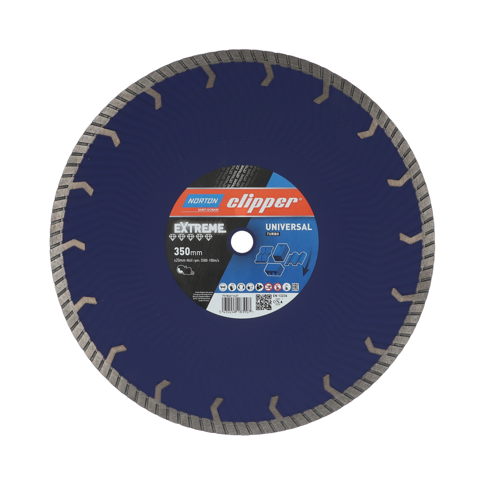 Disque diamant 350x20mm EXTREME UNIVERSAL TURBO NORTON - 70184611427