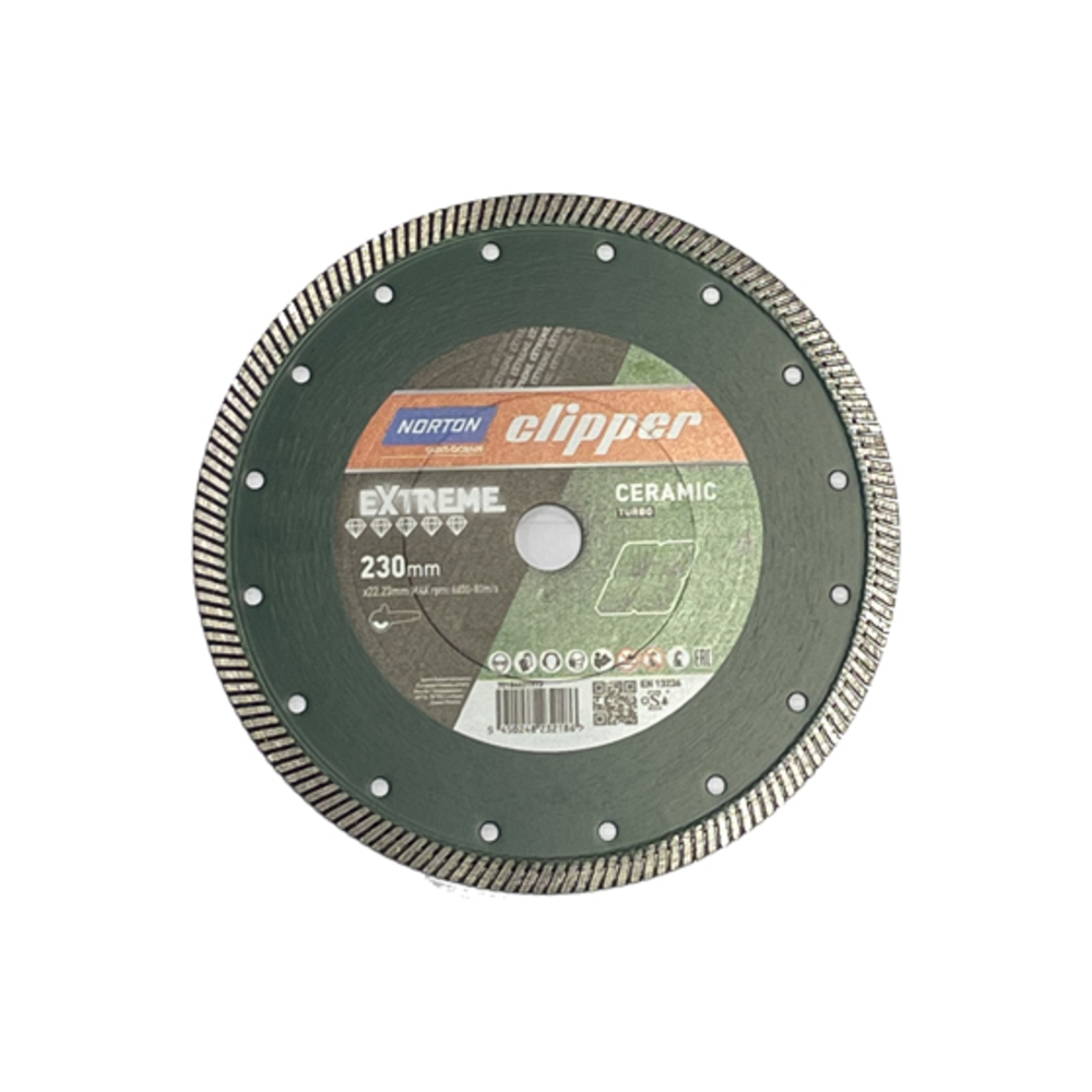 Disque diamant NORTON EXTREME CERAM TURBO. 230 mm Alésage 22.23 - 70184621973