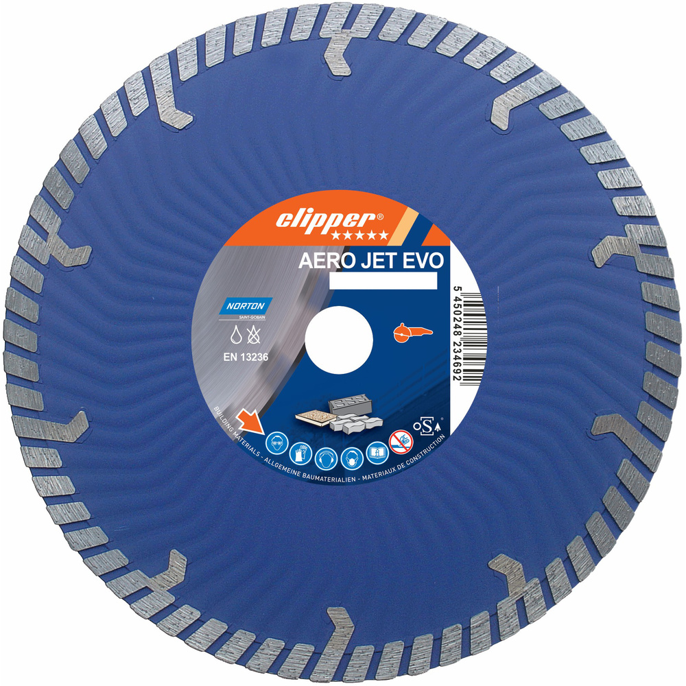 Disque diamant NORTON Aero Jet Evo Ø 230 mm Alésage 22.23 mm- 70184623180