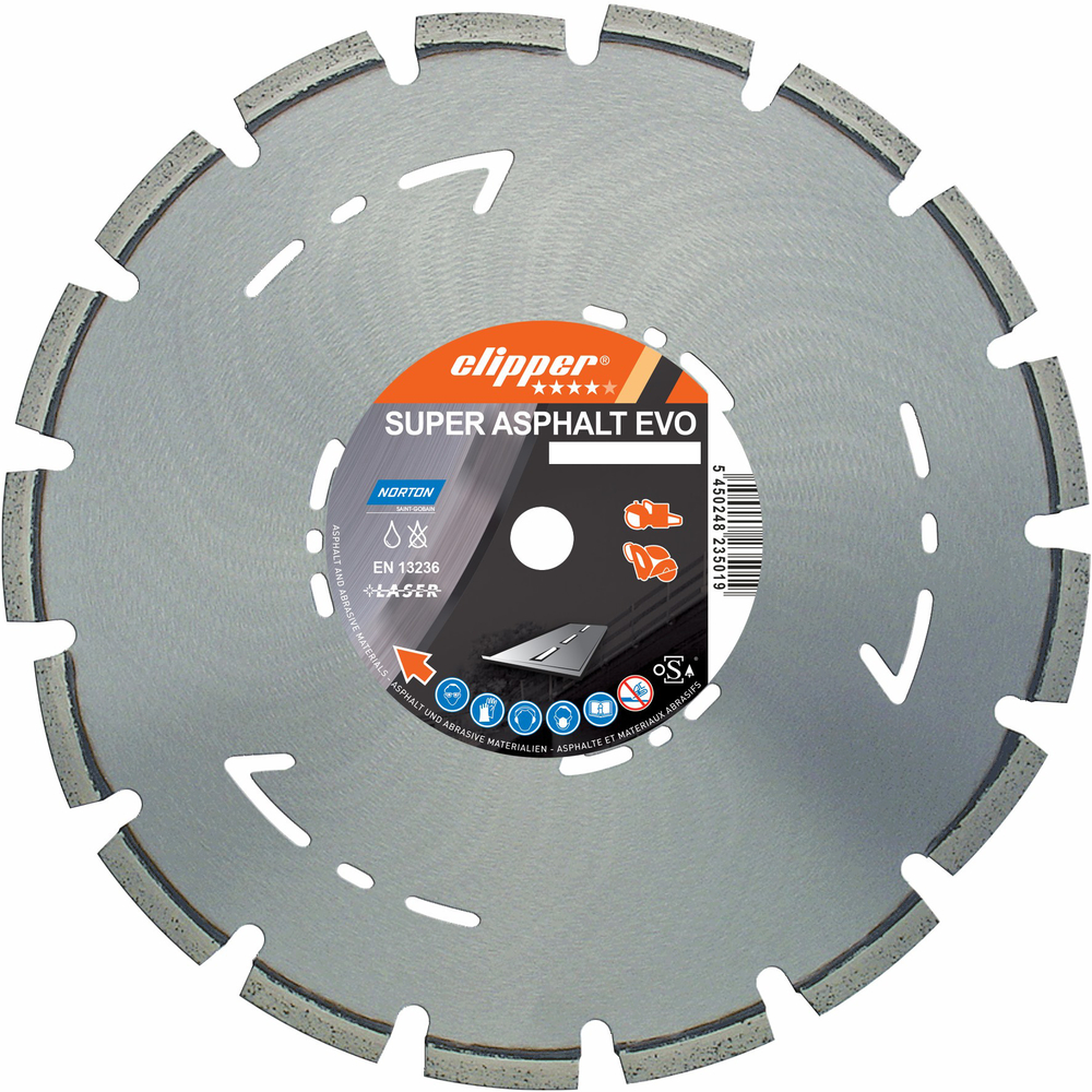 Disque diamant NORTON Super Asphalt Evo Ø 300 mm Alésage 20 - 70184623182