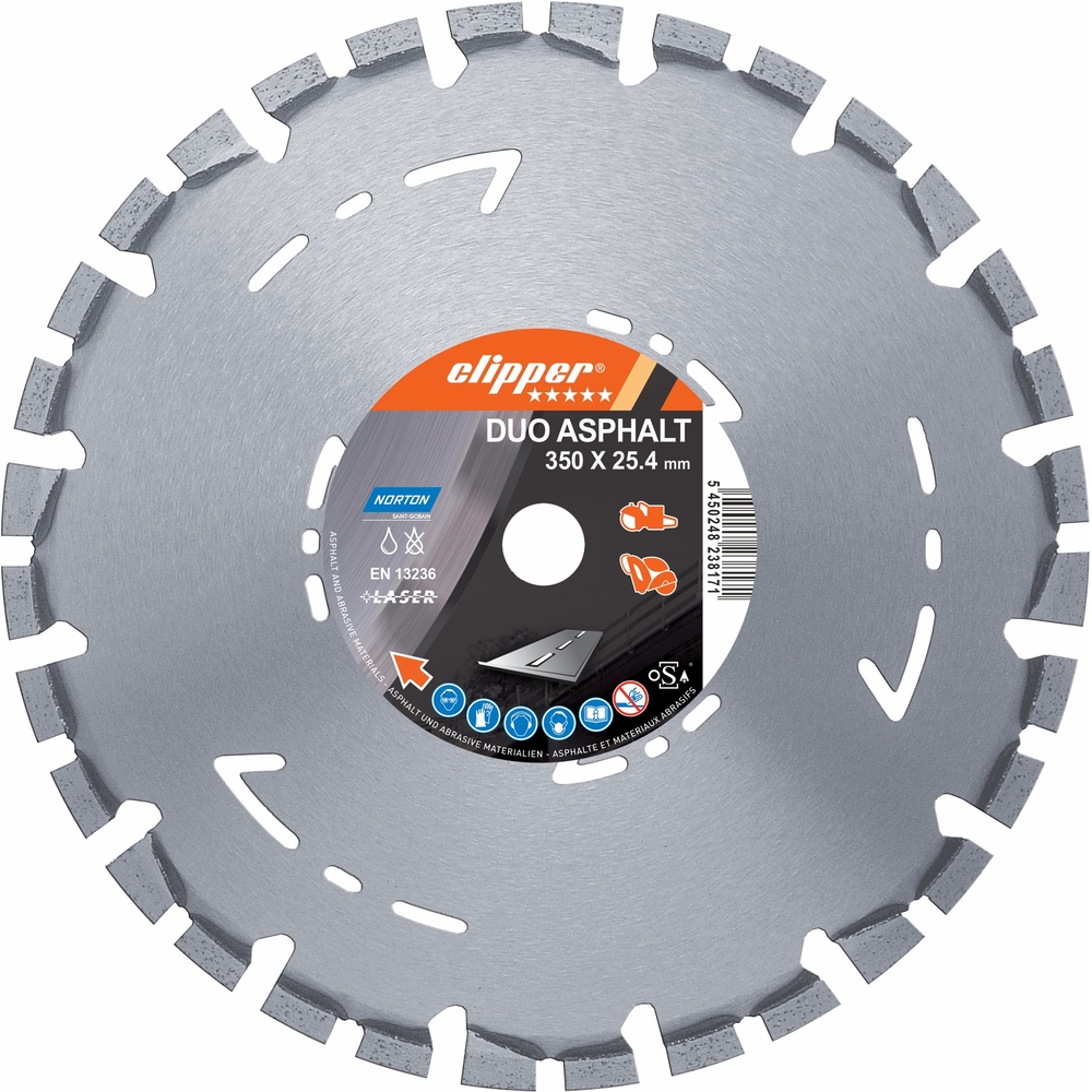 Disque diamant NORTON Duo Asphalt Ø 350 mm Alésage 25.4 - 70184624583