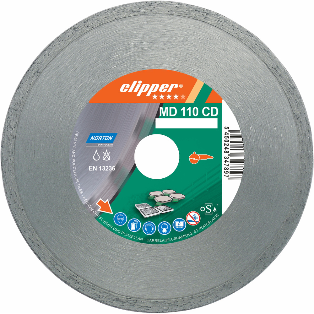 Disque diamant NORTON MD 110 CD Ø 180 mm Alésage 22.23 - 70184625944