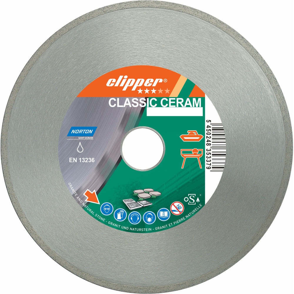 Disque diamant NORTON CLASSIC CERAM Diam. 180 mm Alésage 25.4/ 22.23 - 70184626828