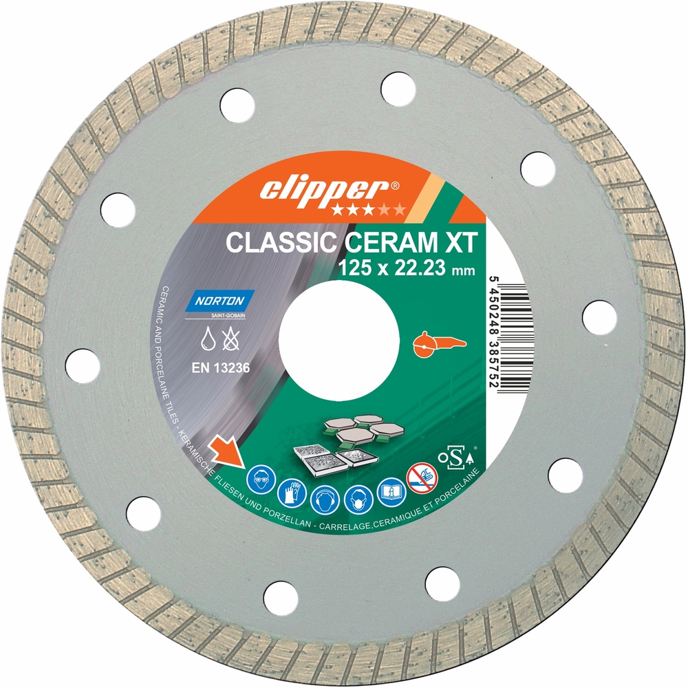 Disque diamant NORTON CLASSIC CERAM XT Ø 125 mm Alésage 22.23 - 70184627646