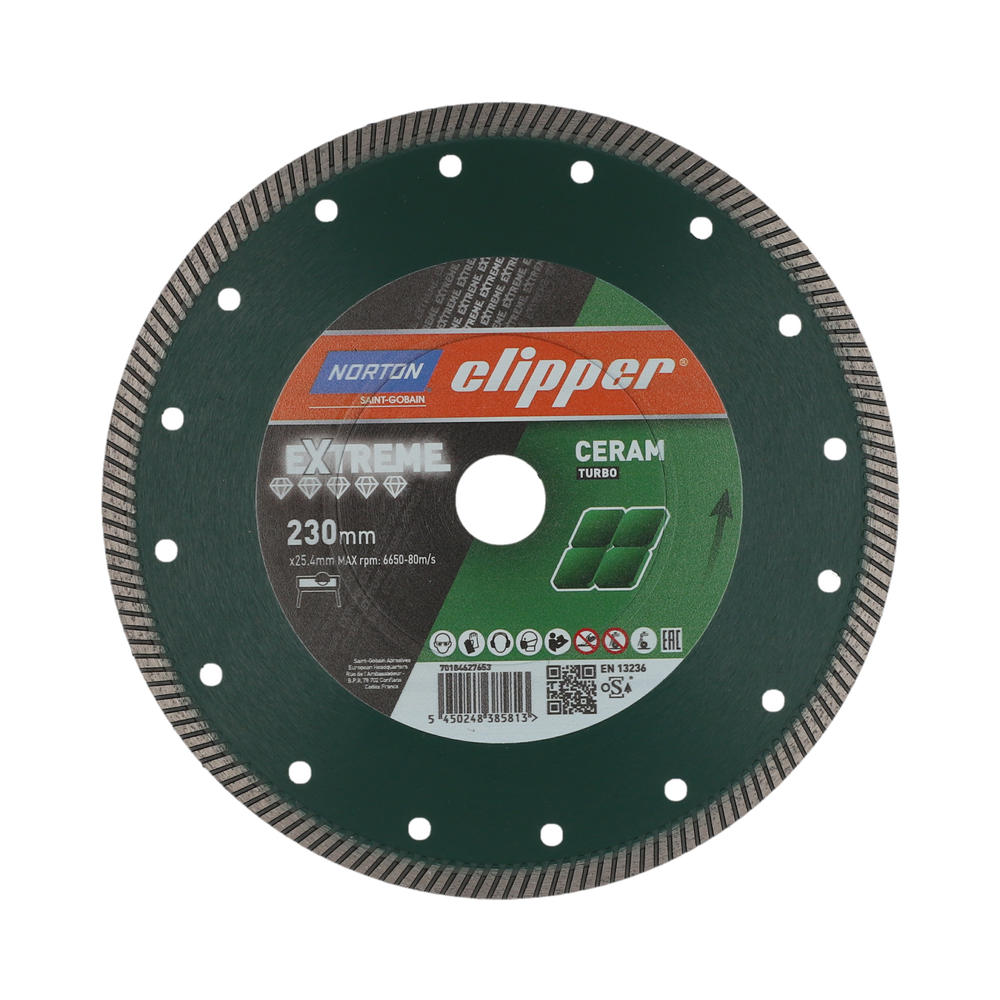 Disque diamant EXTREM CERAM TURBO Ø 230 mm Alésage 25.4 - 70184627653