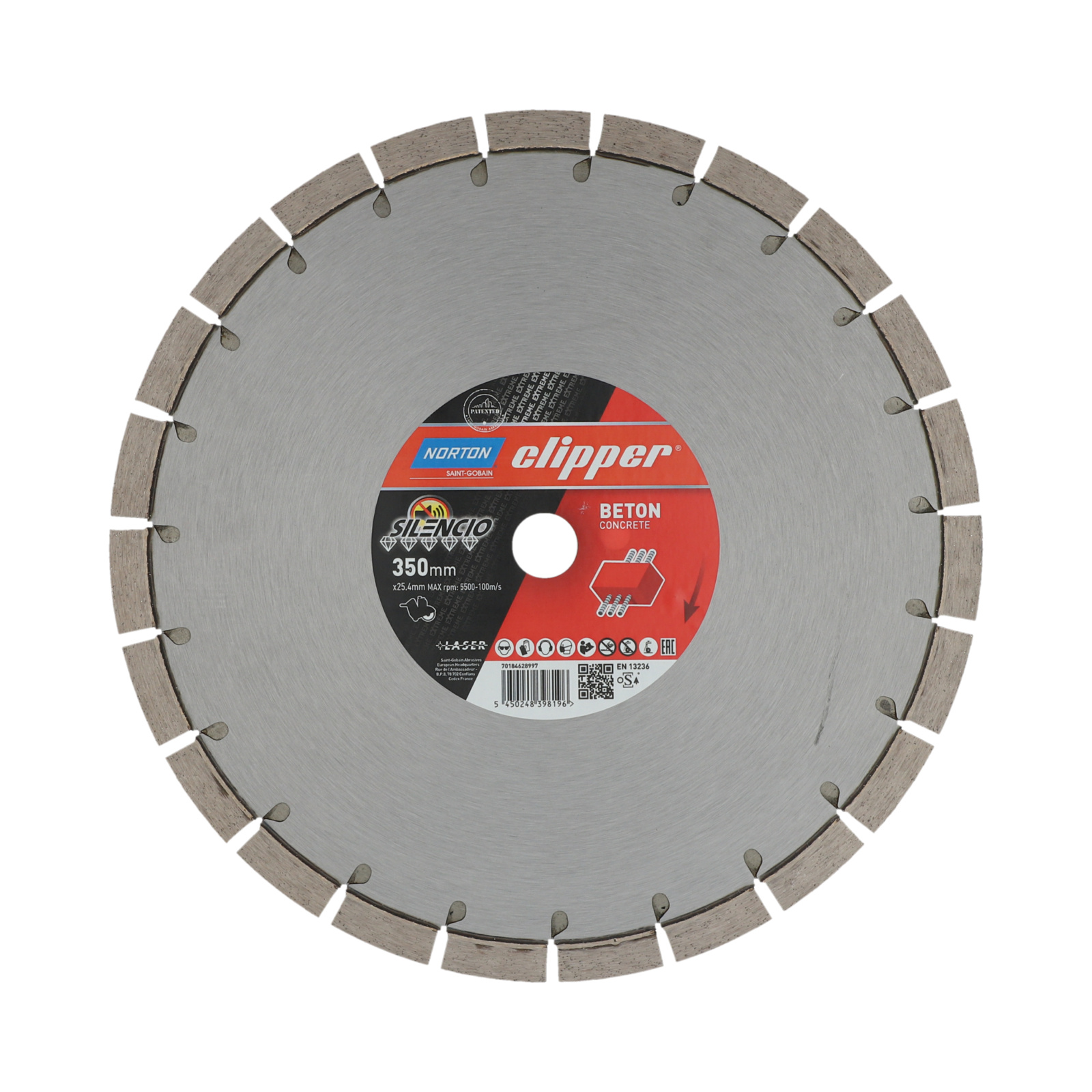 Disque diamant 350x25,4 mm NORTON - EXTREME BETON SILENCIO NORTON - 70184628997