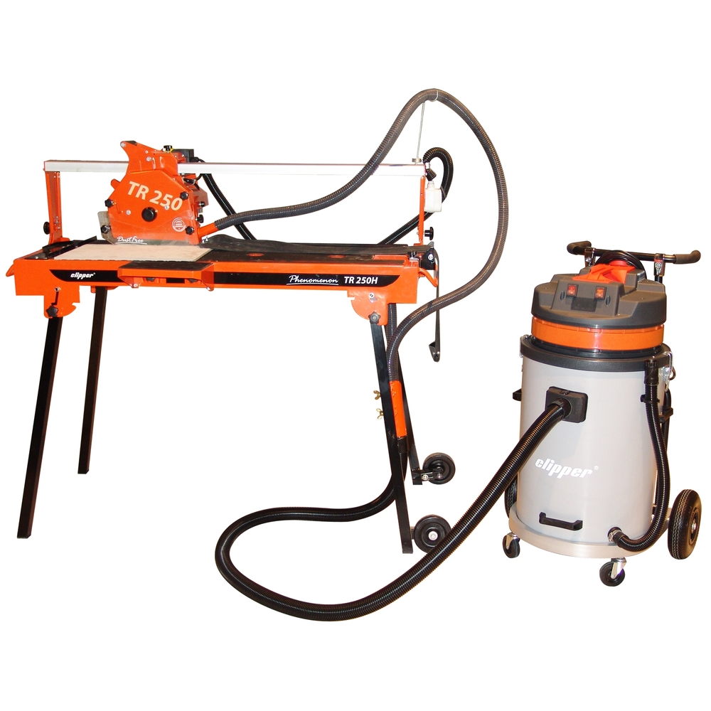 Scie de carrelage Norton Clipper TR250 H DF sur rail coupe à sec + Aspirateur-70184630630