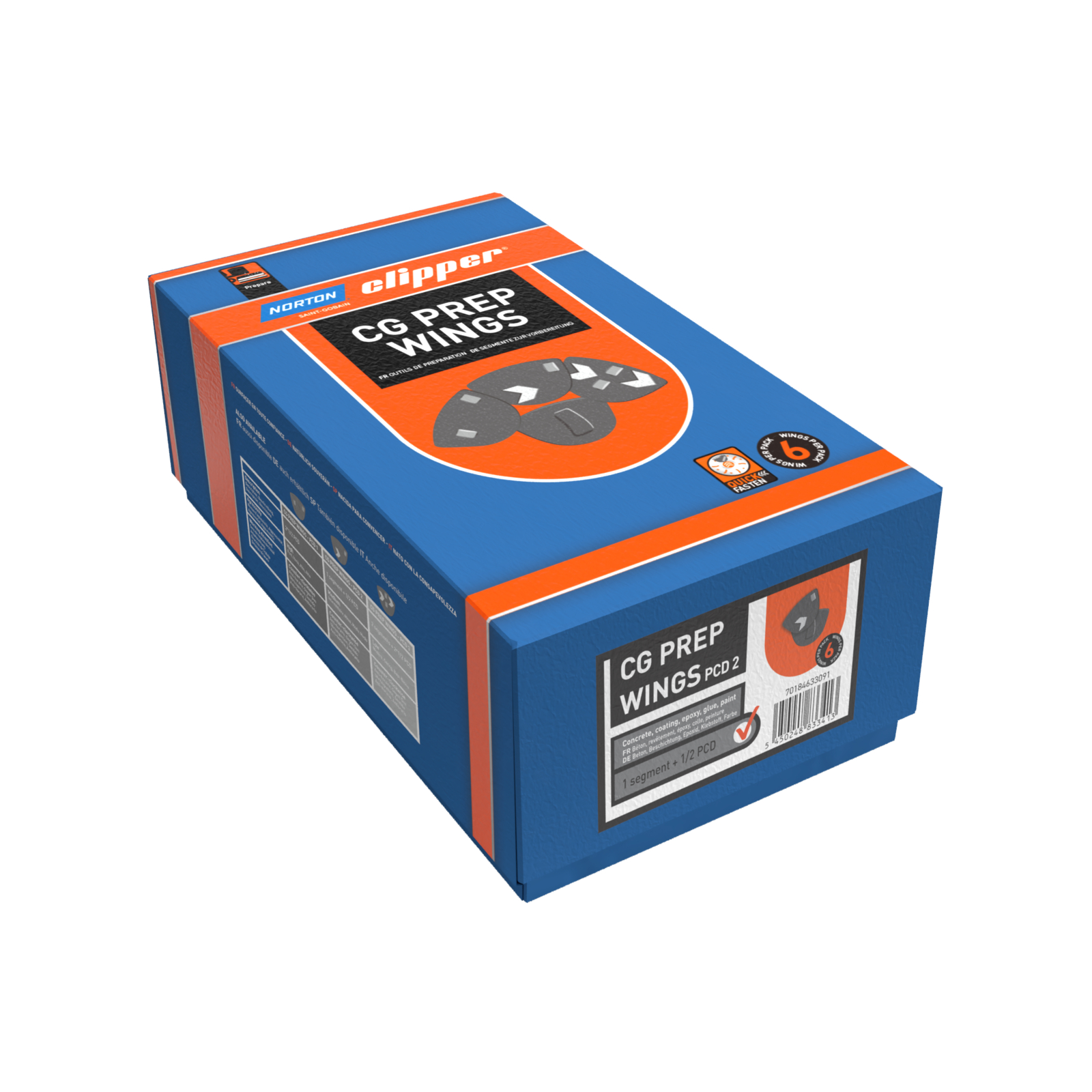 Sabots CG Prep PCD 2 1 segment + 1/2 PCD NORTON - 70184633091