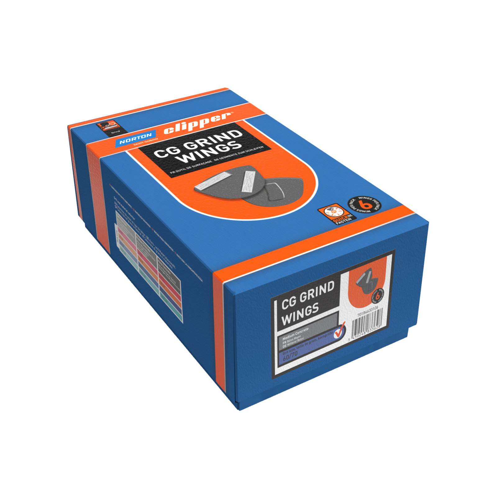 Sabots CG Grind béton moyen 60/70 boîte 6 NORTON - 70184633106