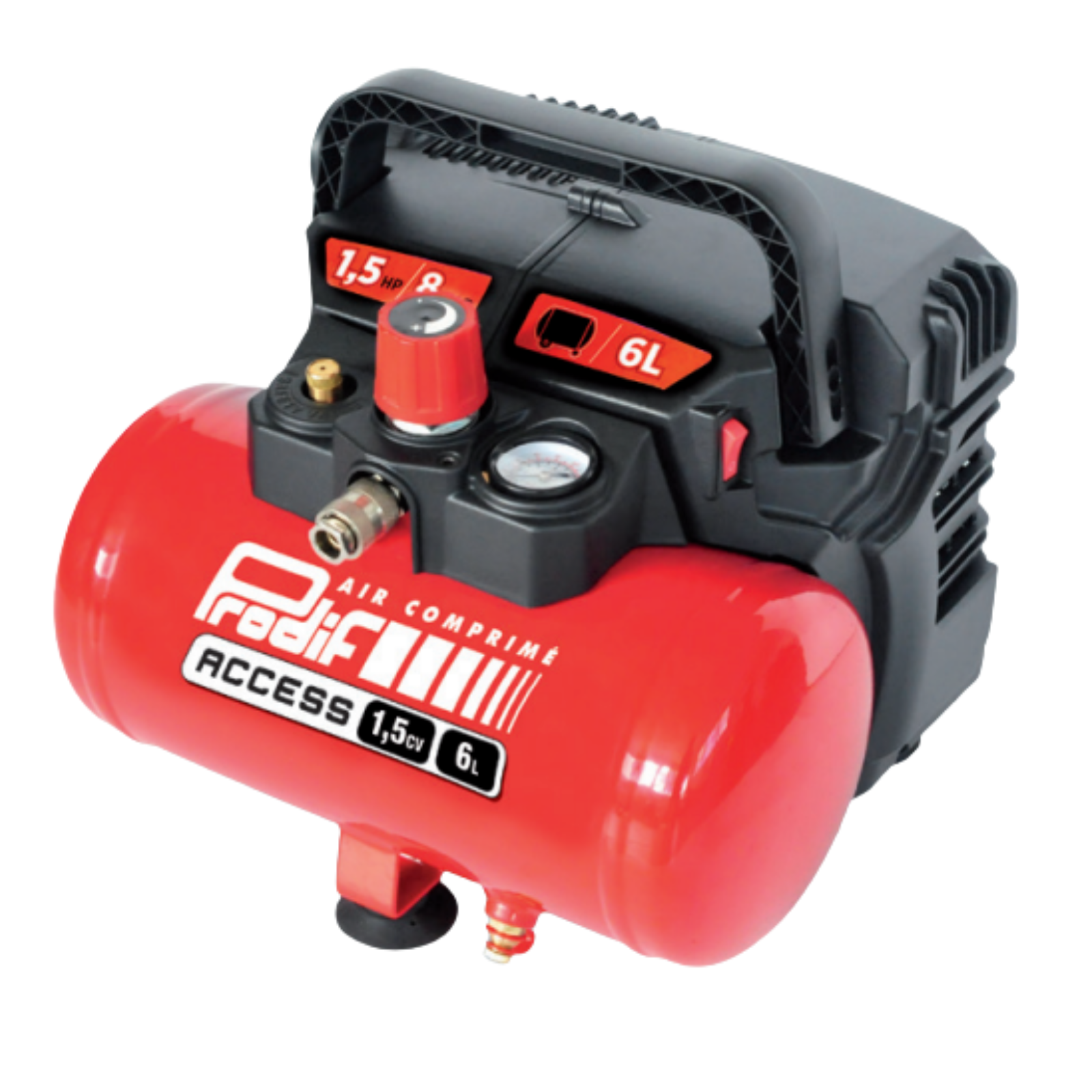Compresseur coaxial 6L 1,5CV PRODIF avec accessoires - 01906SHKNH