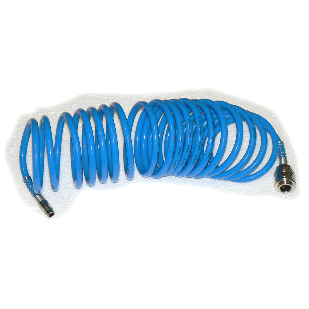 Tuyau air comprimé PRODIF 6x8 mm 10 bars longueur 7,5m raccord rapide - 6075