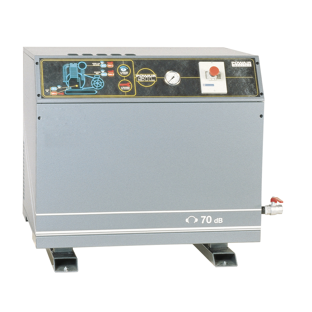 Compresseur silencieux vitesse très lente châssis bi-étagé PRODIF 7,5 CV 13 bar tri SF041013300