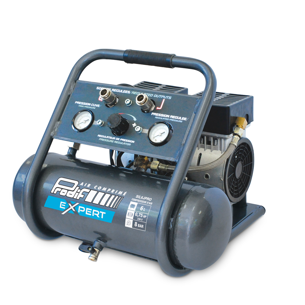 Compresseur coaxial silencieux PRODIF 6L 0,75 CV 8 BAR - SIL6JPRO 