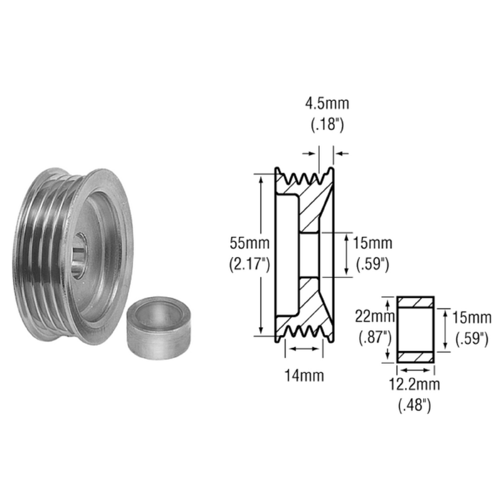 Poulie débrayable - WAI Neuf - 051.000.206.440