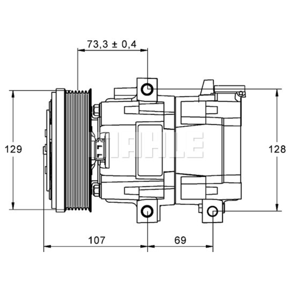 Compresseur de clim Ford - Mahle Neuf - 090.595.031.310