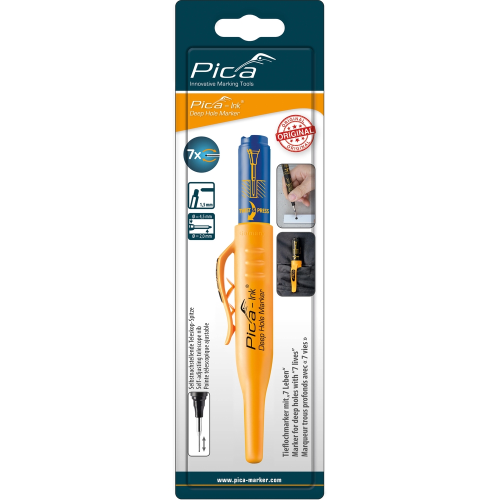Marqueurs trous profonds pica ink bleu PICA - 15041