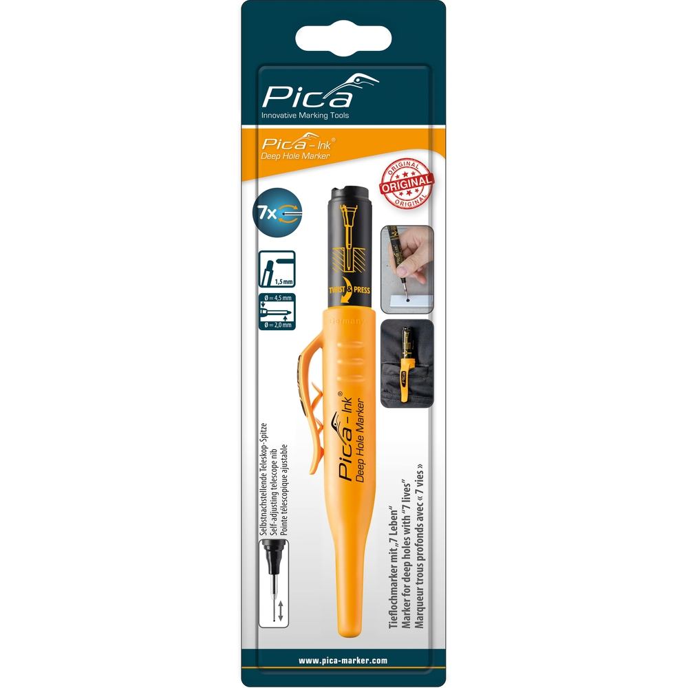 Marqueurs trous profonds pica ink noir PICA - 15046